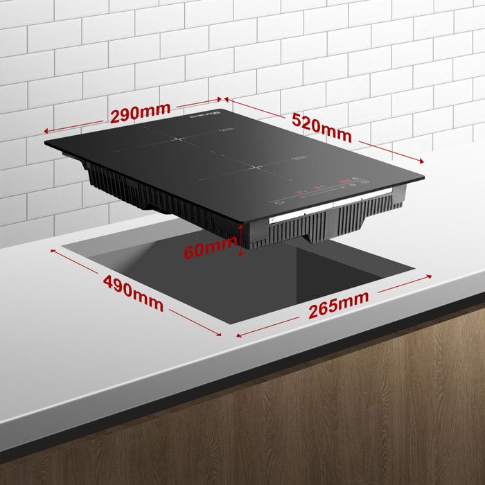 GASLAND IH30BF Plaque à Induction 30cm, Table de Cuisson Encastrable à Induction 2 Foyers 3500W