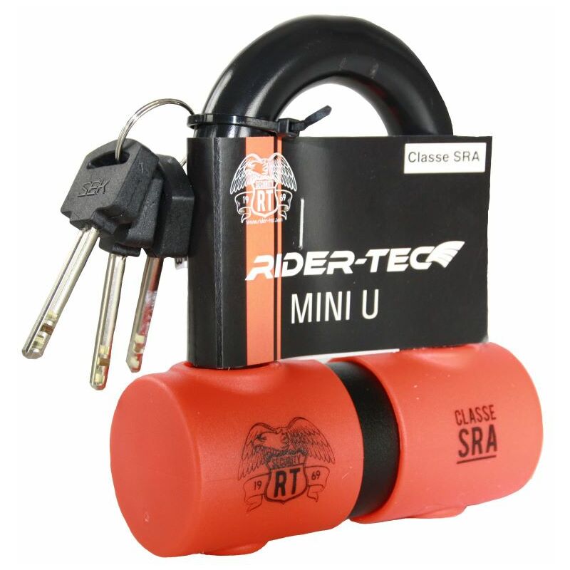 Antivol 2 Roues Chaine Sra 120cm & Antivol Mini U Sra Rider-tec