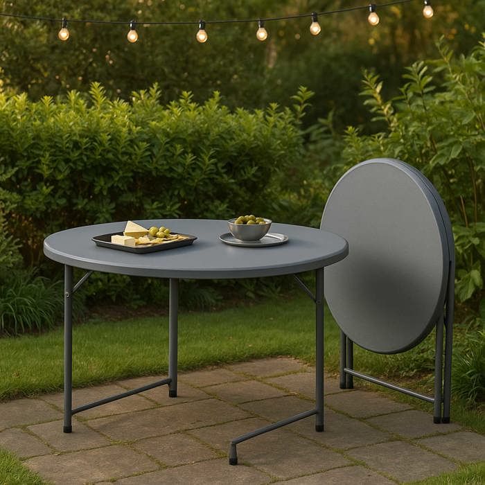 Table pliante ronde WERKA PRO Ø150 cm blanc