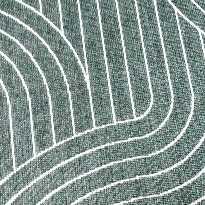 Tapis extérieur, kilim reversible 200x290 LYN2 U REVERSIBLE vert et crème