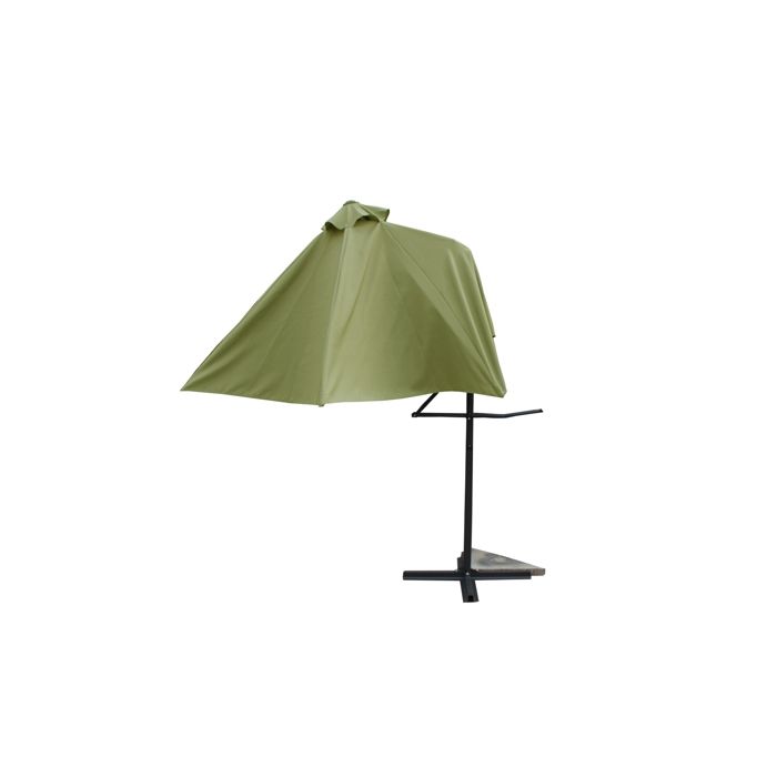 Alcudia Vert - Parasol rond avec système d'ouverture rapide