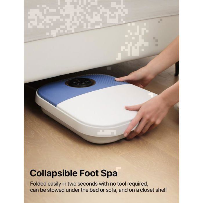 Bain de Pieds Massage pliant ALLJOY, température constante, Écran tactile, Masseur de Pieds Pliable avec Bulles