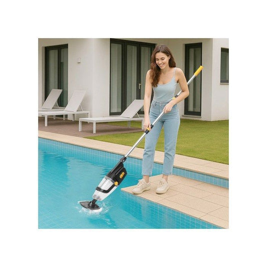 ALIGHTUP - Électrique Nettoyeur de piscine, Nettoyeur à batterie,Aspirateur Piscine Portable, 230V, 33W - Noir + Orange