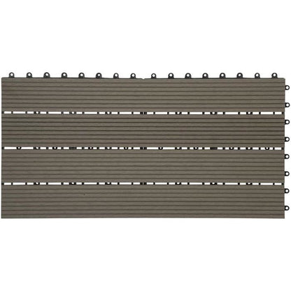 WOLTU WPC Dalle de sol Revêtement Carrelage 30x60cm, pour jardin terrasse, Café 12 pièce-2 m², GTF005co-2