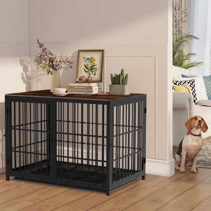 BingoPaw Cage pour Petit Chien Intérieur Caisse Chien Petite Taille Meuble Chiens 78.5x56.5x65cm