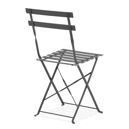 Table de jardin et 2 chaises acier 60 cm vert cactus Rome - Oviala
