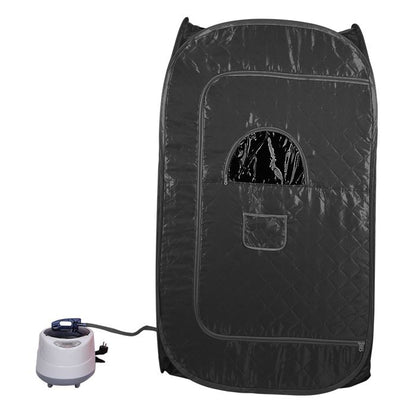 OHMG-Cuiseur Vapeur Portatif Pour Sauna Domestique-Fumoir À Vapeur-Avec Tabouret Pliant-Régulation Température Programmée-Rouge