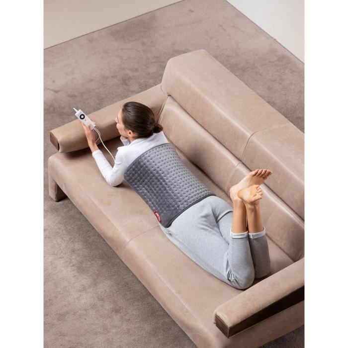 Couverture Chauffante - Imetec - Plaid chauffant 180x140 cm - 6 Températures - Technologie Anti Surchauffe Adapto - Lavable