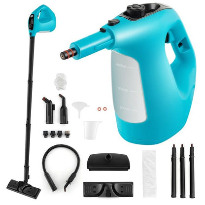Nettoyeur Vapeur à Main 1500W Punaises de Lit COSTWAY-Réservoir 400 ml-2 Bar-14 Accessoires-125 ℃-Verrou de Sécurité Enfants-Jaune