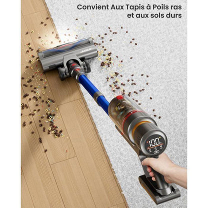 Aspirateur Balai Sans Fil - YOIMOIMO - 650W - 70000 Pa - 70 Min - Charge rapide sur le support - Vidange D'Une Seule Main