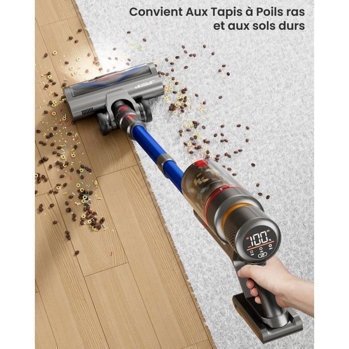 Aspirateur balai sans fil - YOIMOIMO - 70000 Pa - 650W - Autonomie 70 min
