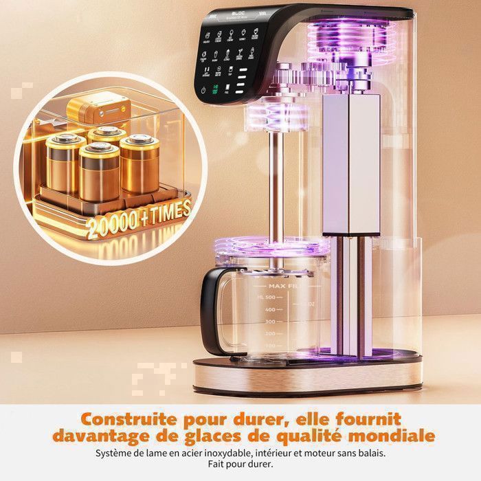 Sorbetière Machine à Glaces 12 en 1 - ICYTREAT - 12 Programmes - Machine à Granité- l’italienne Intégré - Affichage LED - 3 Bols