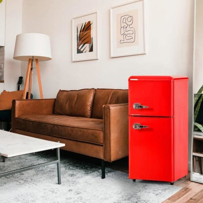 Réfrigérateur rétro - LANGTU - Retro 60L - 2 portes - Congélateur 22 L - 46 dB
