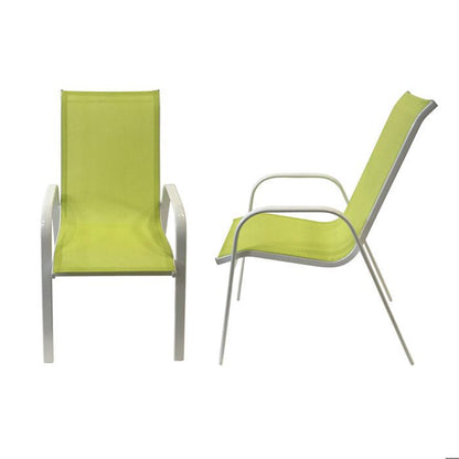 Lot de 4 chaises MARBELLA en textilène gris - aluminium gris anthracite