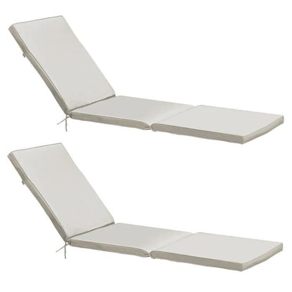 Lot de 2 coussins bain de soleil polyester bleu 186 x 53 x 5 cm Picchu - Oviala
