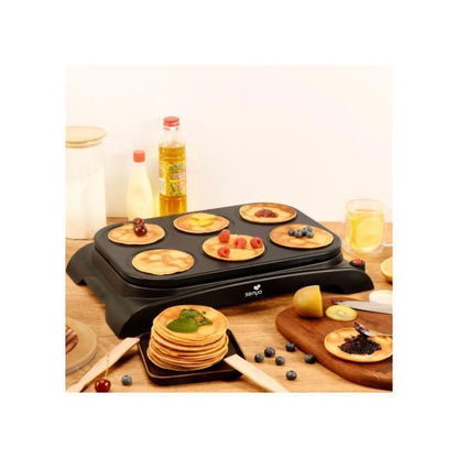 SENYA Crêpière électrique 1500 W - 2 plaques interchangeables - Crêpe Time