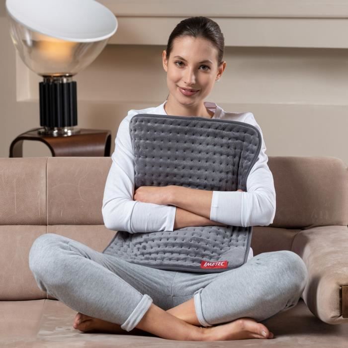 Couverture Chauffante - Imetec - Plaid chauffant 180x140 cm - 6 Températures - Technologie Anti Surchauffe Adapto - Lavable