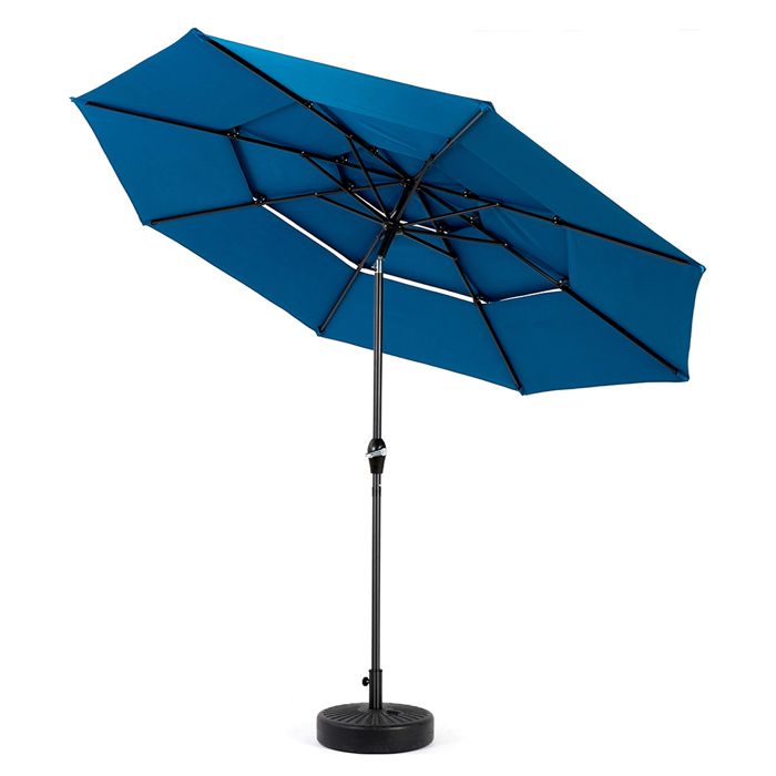 Parasol - Gutent - Rectangulaire - Bleu - 294x294cm - Mât déporté