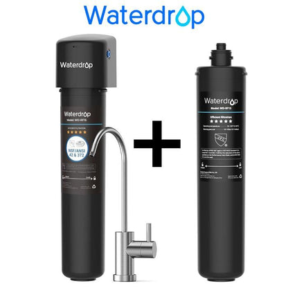 Waterdrop 10UB Système de Filtre à Eau Sous Évier avec Robinet Dédié, 11K Gallons de Filtration D'eau de Grande Capacité