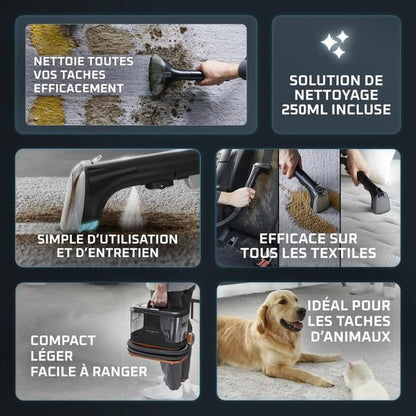 Rowenta, Clean It Compact, Shampouineuse, Détacheur, Nettoyeur portable, Design compact, IN3020F0