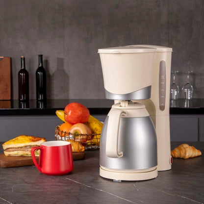 Cafetière électrique programmable SENYA 1,2L - Verseuse isotherme inox - Sélecteur d'arôme
