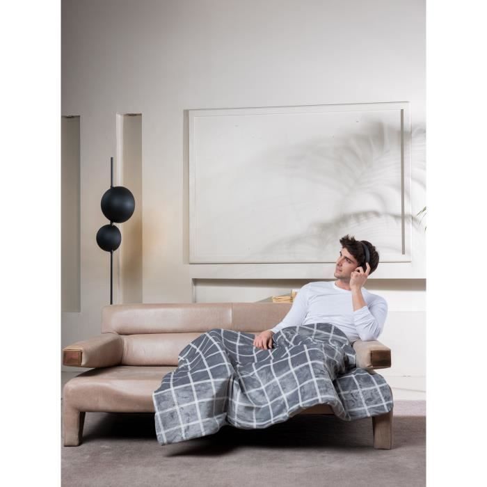 Surmatelas Chauffant - Imetec - 2 Places Adapto, 150x160 cm - 6 Températures Chauffage Rapide - 100% Coton - Température Constante