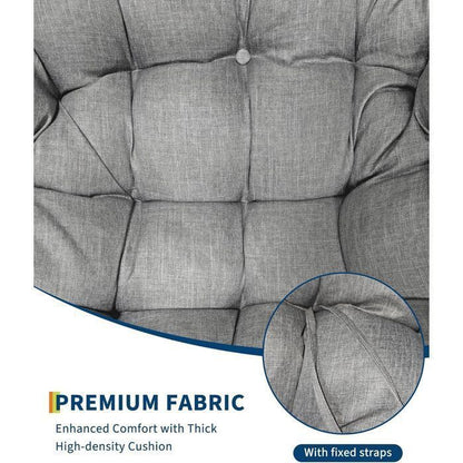 Chaise à bascule pour l'intérieur avec coussin rembourré ,Chaise à bascule en forme d'œuf pour salon, véranda, jardin, terrasse