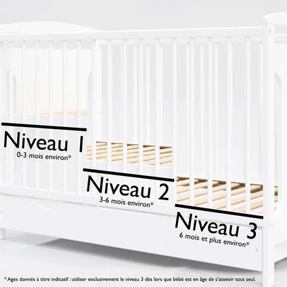 Lit Bébé Évolutif Avec Tiroir Chiara 120x60 Cm Lit bébé
