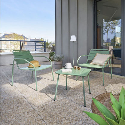 Fauteuil de salon de jardin "Phuket" argile en acier traité en epoxy - Hespéride