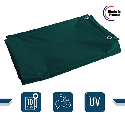 TECPLAST Bâche pour Carport Ivoire 2x2 m XP640CP - Garantie 10 ans - Toile PVC étanche pour abri de voiture - Made in France