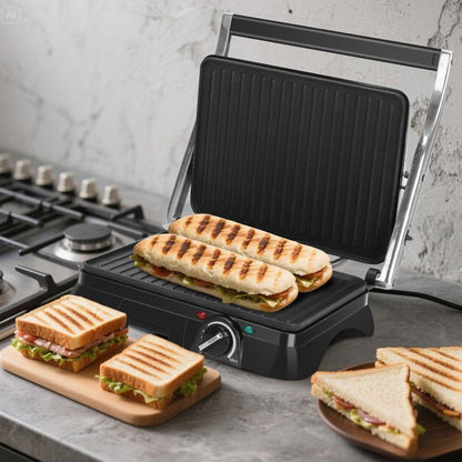Aigostar Presse à Panini 2000W : Grille-Sandwich avec Plaque Antiadhésive Extra-Large