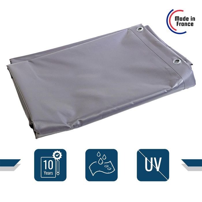 TECPLAST Bâche pour Carport Ivoire 2x2 m XP640CP - Garantie 10 ans - Toile PVC étanche pour abri de voiture - Made in France