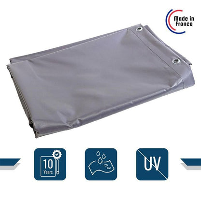 TECPLAST Bâche pour Carport Ivoire 2x2 m XP640CP - Garantie 10 ans - Toile PVC étanche pour abri de voiture - Made in France