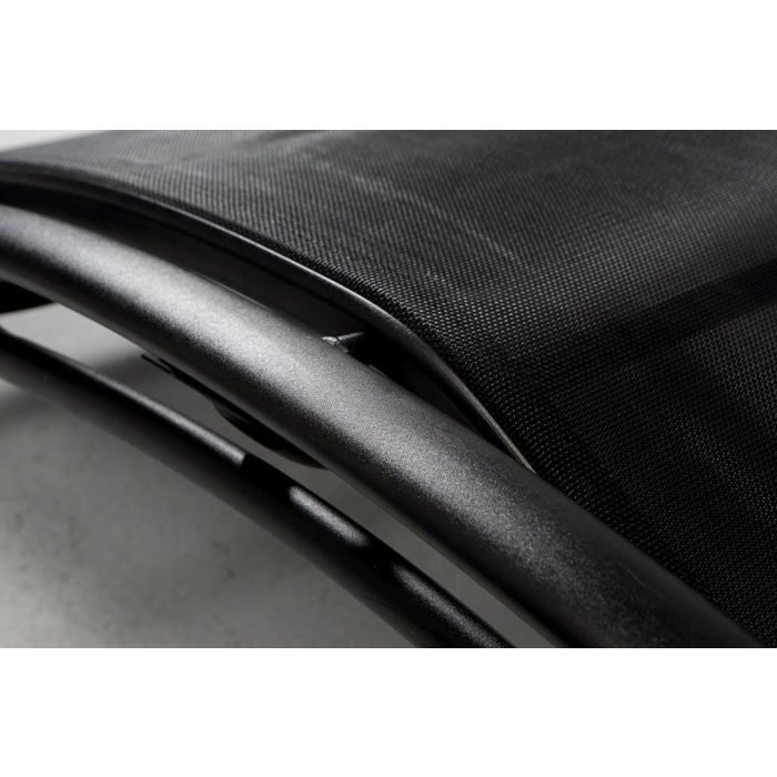 LIMEA - Lot de 2 transats ajustables noirs avec coussin