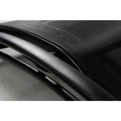 LIMEA - Lot de 2 transats ajustables noirs avec coussin