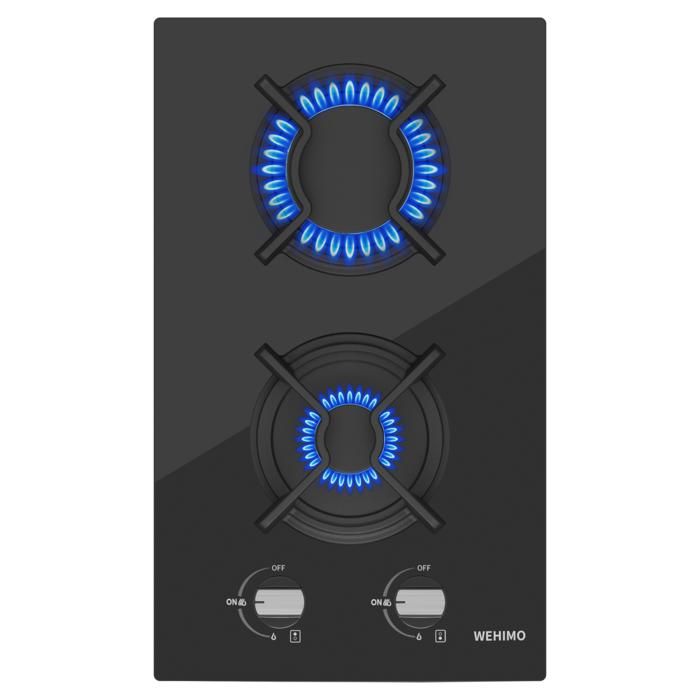 Plaque de Cuisson Gaz - WEHIMO - 5 Feux - Inox - Encastrable - 76x50 cm
