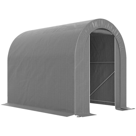 Abri de jardin - Outsunny - tente rangement extérieur vélo garage bâche PE métal galvanisé - PE - 2,4x1,6x1,9m - gris