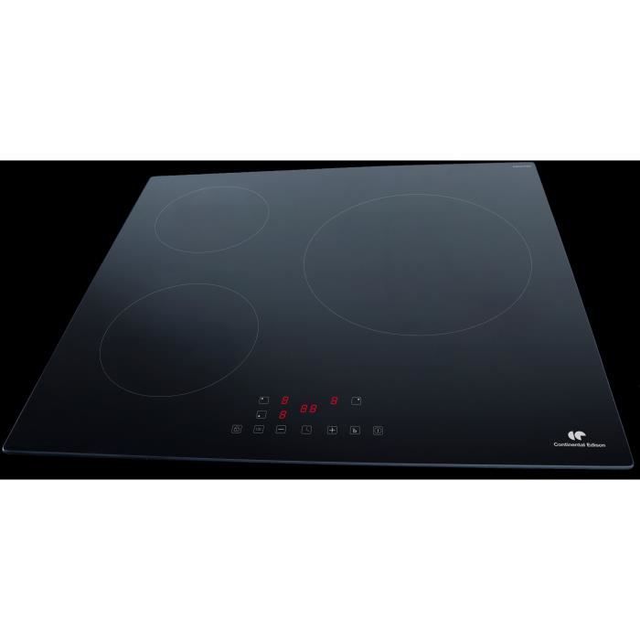 CONTINENTAL EDISON Table induction 4 zones  CETI4ZFLEX3  - Flex  - 7200W -  4 boosters - noir