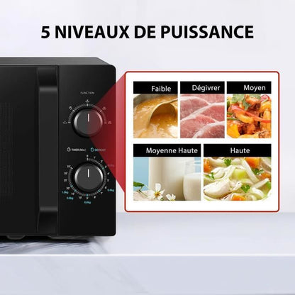 Micro-ondes pose libre - TOSHIBA - MW2-MM20P(BK) - Noir - 20L - 800W