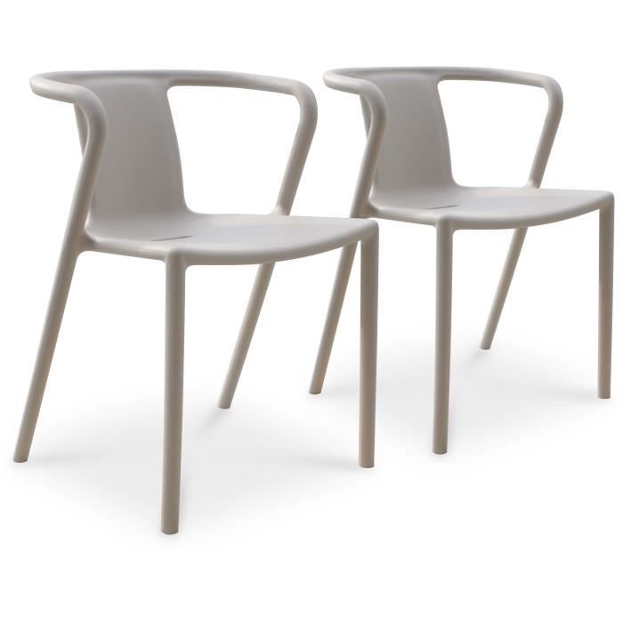 Lot composé de 2 fauteuils de jardin - CITY GARDEN - DIEGO-FT - Terracotta - Empilables