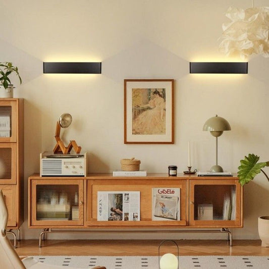 Applique murale - SMOTOP (lot de 2) - Noir - LED 6W - 24 cm