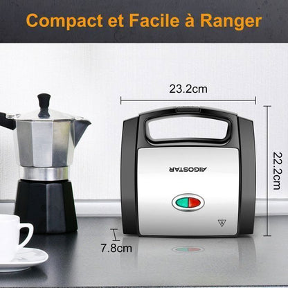 Aigostar Presse à Panini 2000W : Grille-Sandwich avec Plaque Antiadhésive Extra-Large