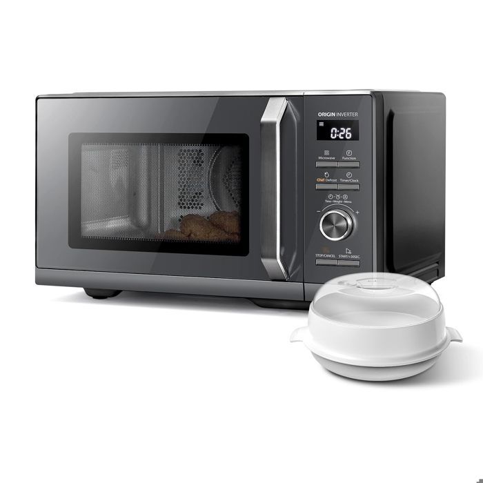 Micro-ondes combin pose libre MW3-SAC26SF(BK) 26L, 900W  Gril 1000W  Convection 2100W - Connection WiFi & Friteuse sans huile