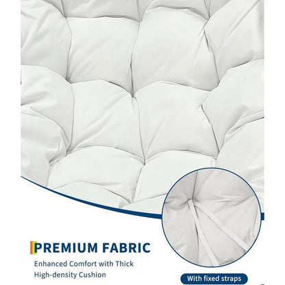Chaise à bascule pour l'intérieur avec coussin rembourré ,Chaise à bascule en forme d'œuf pour salon, véranda, jardin, terrasse