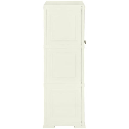 Armoire plastique 79x43x125 cm design bois glace à la vanille - Armoire - Meuble Rangement - Placard - Casier Rangement - Armoire Plastique