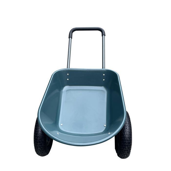 Chariot de Jardin Basculeur Renforcé - Capacité 600 lb (272 kg) -Réglable à 180° - Roues Tout-Terrain 10"- Résistant à la Rouille