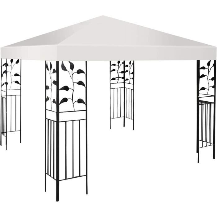 Giantex Toit de Rechange pour Tonnelle de Jardin 3x3M Imperméable en Polyester Trou d'Aération Équipé Beige