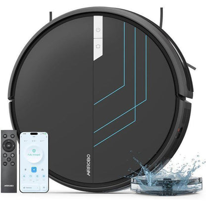 Aspirateur Robot Laveur 3 en 1 AIRROBO P30, 4000Pa Laveur Poils Animaux, 120Min, 7,8cm Ultra-Mince Silencieux, Charge-Auto