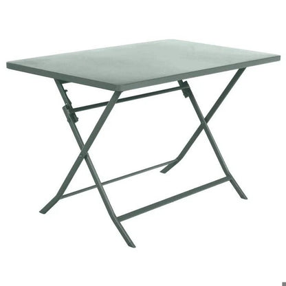 Table de jardin pliante carrée "Greensboro" pétrole 2 places en acier traité époxy - Hespéride