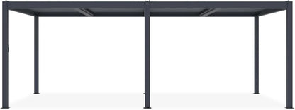 CAZEBOO Pergola Bioclimatique 6x3m Autoportée Santa – Aluminium Gris Lames Orientables en Acier – Tonnelle de Jardin Abri Terrasse – Résistante Vent 55 km/h – Protection Soleil Pluie – Montage Facile